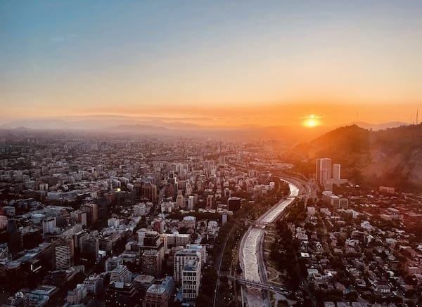 Solnedgang i Santiago