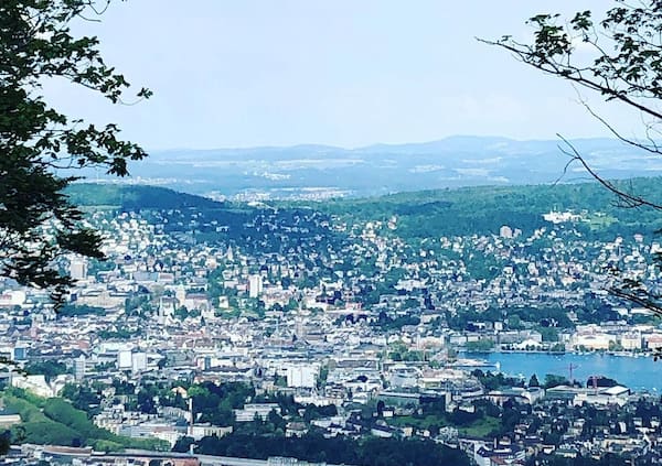 Udsigt over Zürichs bakker